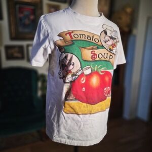 Tokyo Disney Resort Mickey Mouse Tomato Soup Graphic T-Shirt White Small